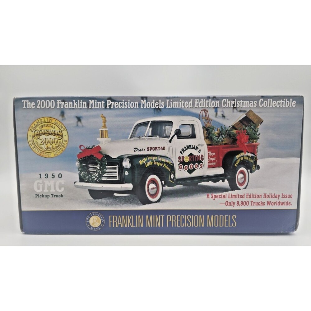 Franklin MINT 2000 Christmas Precision Model  1950 GMC Pickup Truck Collectable